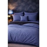 More Home Çift Kişilik Yorgan Kılıfı + Yastık Kılıfı Tozlu Mavi