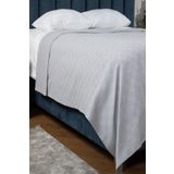 MORE HOME Dama Desenli Tek KİŞİLİK % 100 PAMUKLU PİKE 175x240 Gri