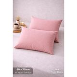 More Home Gül Gurusu Kapaklı Yastık Kılıfı (2 Adet) 50 x 70 cm - Gül Kurusu - 50x70