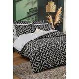 More Home Lastikli Çarşaf Çift Kişilik Nevresim Takımı Motif Desen Siyah Beyaz