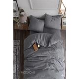More Home Lastikli Çarşaflı Çift Kişilik Nevresim Takımı Antrasit Gri - 200 x 220 cm - Antrasit - Gri