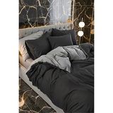 More Home Lastikli Çarşaflı Çift Kişilik Nevresim Takımı Siyah antrazit
