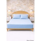 More Home More home çift kişilik lastikli çarşaf Yastıksız mavi - 180x200