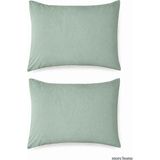 More Home Su Yeşili Pamuklu Yastık Kılıfı 50 x 70 cm Düz Desenli Setli Ürün (2 Adet) - 50X70