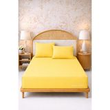 More Home Tek Kişilik Lastikli Çarşaf Seti + Yastık Kılıfı Sarı - 180x200