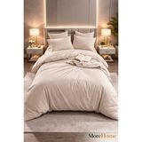 More Home Tek Kişilik Nevresim Takımı Lastikli Çarşaflı Bej