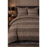 More Home Tek Kişilik Nevresim Takımı Lastikli Çarşaflı Leopar Bej