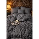 More Home Tek Kişilik Yorgan Kılıfı + Yastık Kılıfı Antrazit (Antrasit)