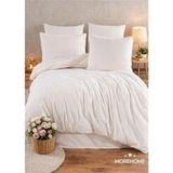 More Home Tek Kişilik Yorgan Kılıfı + Yastık Kılıfı (Çarşafsız) Krem - 160 x 220 cm