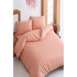 More Home Tek Kişilik Yorgan Kılıfı + Yastık Kılıfı (Çarşafsız) Somon - 160 x 220 cm