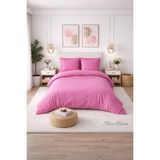 More Home Tek Kişilik Yorgan Kılıfı + Yastık Kılıfı Fuşya