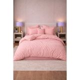 More Home Tek Kişilik Yorgan Kılıfı + Yastık Kılıfı Pembe
