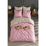 More Home Tek Kişilik Yorgan Kılıfı + Yastık Kılıfı Pudra bej