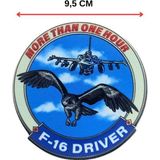 More Than One Hour F-16 Driver Plastik Arma Patch