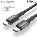 More TR Kuulaa Type C Type-C PD 60 W QC 4.0 1 mt Hızlı Şarj ve Data Kablosu