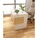 Morepp Karen 60x144 Çalışma Masası Ofis Masası Bilgisayar Masası | Beyaz - Safirmeşe - Safir Meşe