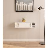 Morepp Lena 70CM Duvara Monte , Kapaklı, Modern Dresuar Beyaz-Gümüş - Beyaz - Gümüş
