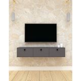 Morepp Salkım 150 cm Duvara Monte Tv Ünitesi Tv Sehpası Antrasit-Antrasit - 1003-12