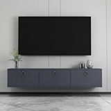 Morepp Sıla 150 Cm Duvara Monte Tv Sehpası Tv Ünitesi Antrasit-Gümüş Çok Renkli