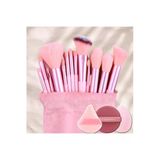 Moresun 16'lı Pembe Makyaj Fırça Seti (Allık-Fondöten-Far-Crease) - Makeup Brush Set