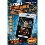 MORESUN 3 Adet Likralı Bez Deniz Havuz Yüzücü Bone