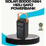 Moresun Buğz 80000 Mah Güneş Enerjili Powerbank 4 Kablolu Type C Lightning Micro USB