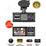 Moresun Buğz LCD Ekranlı 3 Kameralı Dash Cam Araç Içi Yol Kayıt Kamerası Gece Görüşlü G Sensörlü