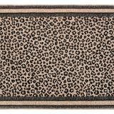 Moretti Nordi Leopar Desenli Makine Dokuma Halı, Siyah, 200X290