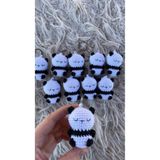 Morey Amigurumi Örgü Anahtarlık, Standart, moreyanahtarlık001, Panda, üniseks-yetişkin