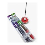 Morey Seramik Tütsülük + Aroma Fusion 20 Adet Organik Çubuk Tütsü 2 Paket (50 CM 3 SAAT YANMA SÜRESİ), Kırmızı