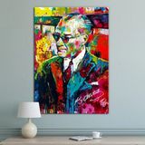 Morfil Sanat Atölyesi Atatürk Mustafa Kemal Makam Panosu Kanvas Tablo Resmi Kurumlar Okullar (8farklı Ölçü) - 140X100 - Renkli