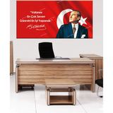 Morfil Sanat Atölyesi Atatürk Mustafa Kemal Makam Panosu Tablosu Kanvas Tablo Resmi Kurumlar Okullar