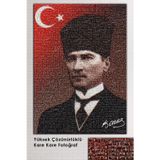 Morfil Sanat Atölyesi Atatürk Mustafa Kemal Puzzle Kanvas Tablo