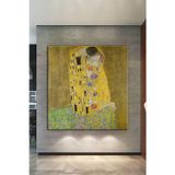 Morfil Sanat Atölyesi Gustav Klımt The Kiss Öpücük Dev Boyut Kanvas Tablo