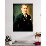 Morfil Sanat Atölyesi Mustafa Kemal Atatürk Portre Kanvas Tablo (8 Farklı Ölçü)