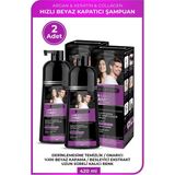 Morfose Hızlı Beyaz ve Gri Kapatıcı Şampuan 420 ml 2 Adet - Doğal Siyah, Argan, Keratin Ve Kolajen İçeren