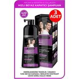 Morfose Hızlı Beyaz ve Gri Kapatıcı Şampuan Siyah 420 ml 3 Adet