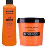 Morfose Mavi Toz Saç Açıcı Oryal 1000 gr 40 Volume Oksidan 1000 ml Boyalı Saçlar İçin Etkili