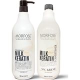 Morfose Milk Keratin Saç Bakım Seti 1000 ml Keratin İçerikli Saç Kremi ve Şampuan - 2