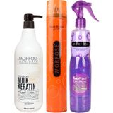 Morfose Milk Keratin Sütü Şampuanı 3'Lü Keratin Bakım Ve Şekillendirme Seti - 4