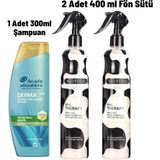 Morfose Milk Therapy Çift Fazlı Fön Sütü 400 ml 2 Adet + Head&shoulders Dermaxpro Yatıştırıcı Şampuan 300 ml