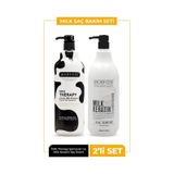 Morfose Milk Therapy Şampuan 1 L + Milk Keratin Saç Bakım Kremi 1 L