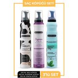 Morfose Saç Köpüğü 3 Lü Set 200 ml Milk Therapy, Süprem ve Kinoa Besleyici Köpük Formu ile
