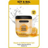 Morfose Süt & Bal Saç Maskesi Kuru Saçlar İçin Onarıcı Etki 500 ml Yoğun Nemlendirme
