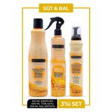 Morfose Süt&bal 3 lü saç bakım seti şampuan&fön suyu&köpük