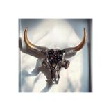 Morgan 42 cm Steampunk Buffalo Kafası Mekanik Bufalo Boynuzlu Hayvan Başı Duvar Dekoru Boğa Obje Gri Altın Karışık