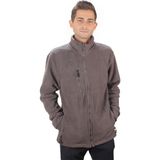 Moriki Erkek Polar Tam Fermuarlı Outdoor 3 Cepli Polar Ceket - 2XL - Füme
