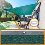 Morilu %95 Gölgeleme - Şeritli Halkalı - Yeşil Gölgelik File - Halatlı Montaja Hazır - Tüm Ölçülerde - 3 x 20 m