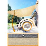 Morilu %95'lik Krem Gölgelik File - 3x3 metre - Şeritli Halkalı - İp Halat Hediye