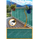 Morilu %95lik YEŞİL Balkon Perdesi - OVERLOKLU - Balkon Demiri Örtüsü - Balkon Filesi